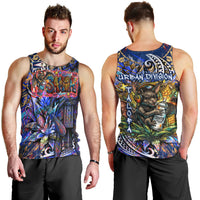 American Samoa Warrior Men Tank Top Polynesian Fruit Bat Talofa Urban Graffiti Street Art
