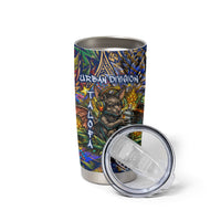 American Samoa Warrior Tumbler Cup Polynesian Fruit Bat Talofa Urban Graffiti Street Art