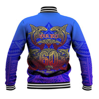 Personalized Polynesian 60th Birthday Baseball Jacket Polynesian Tribal Art Vintage Ocean Pattern TS04 - Polynesian Pride