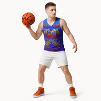 Personalized Polynesian 60th Birthday Basketball Jersey Polynesian Tribal Art Vintage Ocean Pattern TS04 - Polynesian Pride