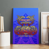 Personalized Polynesian 60th Birthday Canvas Wall Art Polynesian Tribal Art Vintage Ocean Pattern TS04 - Polynesian Pride