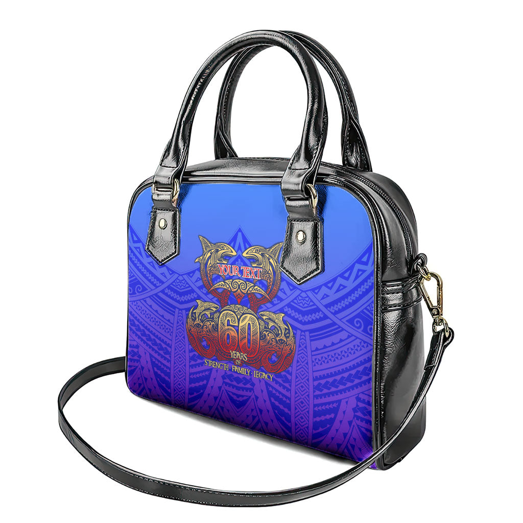 Personalized Polynesian 60th Birthday Shoulder Handbag Polynesian Tribal Art Vintage Ocean Pattern TS04 - Polynesian Pride
