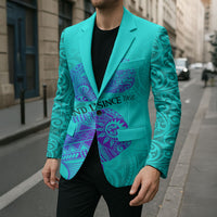 Personalized Polynesian 60th Birthday Island Life Since 1966 Blazer Vibrant Tribal Tattoo Ocean Sunset Pattern TS04 - Polynesian Pride