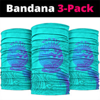 Personalized Polynesian 60th Birthday Island Life Since 1966 Neck Gaiter Vibrant Tribal Tattoo Ocean Sunset Pattern TS04 package One Size: 25*50cm Blue Purple - Polynesian Pride