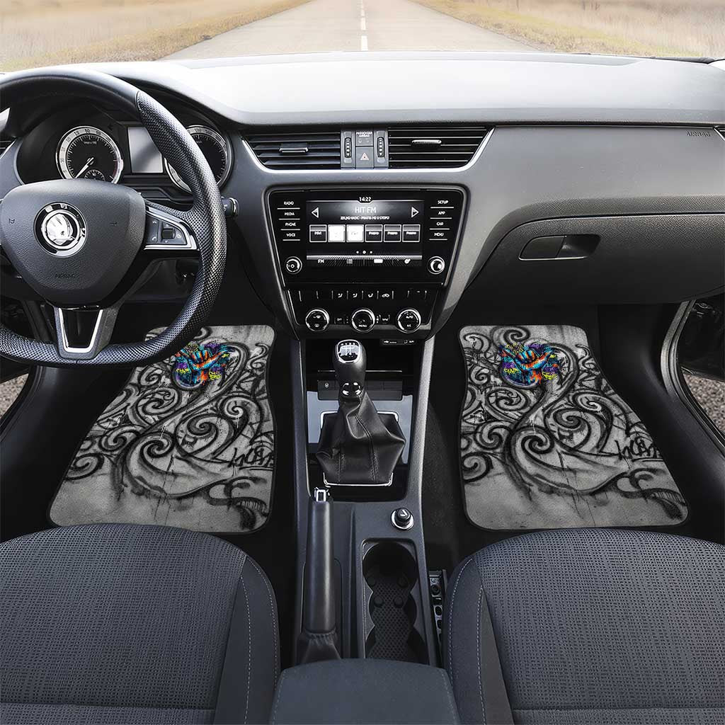 Chur Bro Shaka Sign Car Mats New Zealand Koru Colorful Graffiti Splash