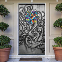 Chur Bro Shaka Sign Door Cover New Zealand Koru Colorful Graffiti Splash TS04 Multicolor - Polynesian Pride
