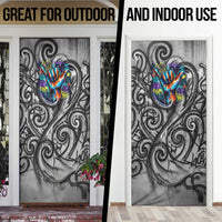 Chur Bro Shaka Sign Door Cover New Zealand Koru Colorful Graffiti Splash TS04 - Polynesian Pride