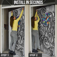 Chur Bro Shaka Sign Door Cover New Zealand Koru Colorful Graffiti Splash TS04 - Polynesian Pride