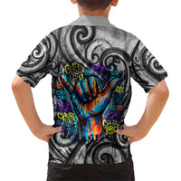Chur Bro Shaka Sign Family Matching Puletasi and Hawaiian Shirt New Zealand Koru Colorful Graffiti Splash TS04 - Polynesian Pride