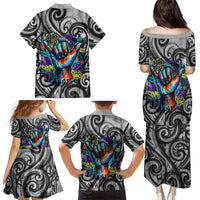 Chur Bro Shaka Sign Family Matching Puletasi and Hawaiian Shirt New Zealand Koru Colorful Graffiti Splash TS04 - Polynesian Pride