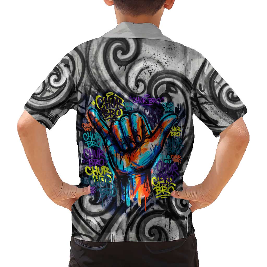 Chur Bro Shaka Sign Hawaiian Shirt New Zealand Koru Colorful Graffiti Splash TS04 - Polynesian Pride