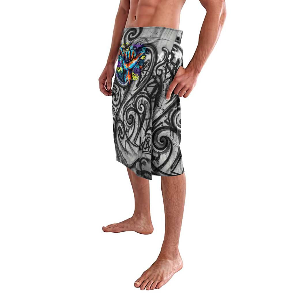 Chur Bro Shaka Sign Lavalava New Zealand Koru Colorful Graffiti Splash