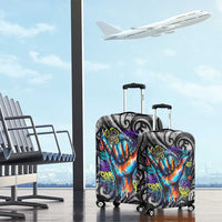 Chur Bro Shaka Sign Luggage Cover New Zealand Koru Colorful Graffiti Splash TS04 - Polynesian Pride