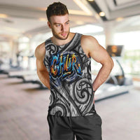 Chur Bro Shaka Sign Men Tank Top New Zealand Koru Colorful Graffiti Splash