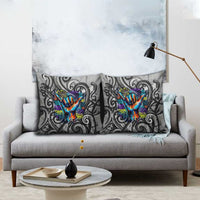 Chur Bro Shaka Sign Pillow Cover New Zealand Koru Colorful Graffiti Splash