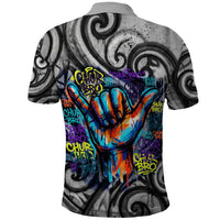 Chur Bro Shaka Sign Polo Shirt New Zealand Koru Colorful Graffiti Splash TS04 - Polynesian Pride