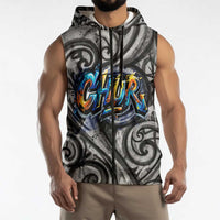 Chur Bro Shaka Sign Sleeveless Zip Hoodie New Zealand Koru Colorful Graffiti Splash TS04 - Polynesian Pride