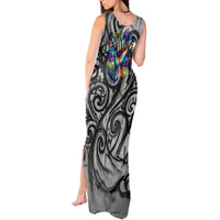Chur Bro Shaka Sign Tank Maxi Dress New Zealand Koru Colorful Graffiti Splash TS04 - Polynesian Pride