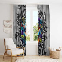 Chur Bro Shaka Sign Window Curtain New Zealand Koru Colorful Graffiti Splash