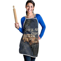 New Zealand She’ll Be Right Apron NZ Slang No. 8 Wire Map Pattern