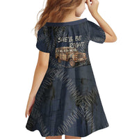 New Zealand She’ll Be Right Family Matching Off Shoulder Maxi Dress and Hawaiian Shirt NZ Slang No. 8 Wire Map Pattern TS04 - Polynesian Pride
