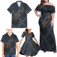 New Zealand She’ll Be Right Family Matching Off Shoulder Maxi Dress and Hawaiian Shirt NZ Slang No. 8 Wire Map Pattern TS04 - Polynesian Pride