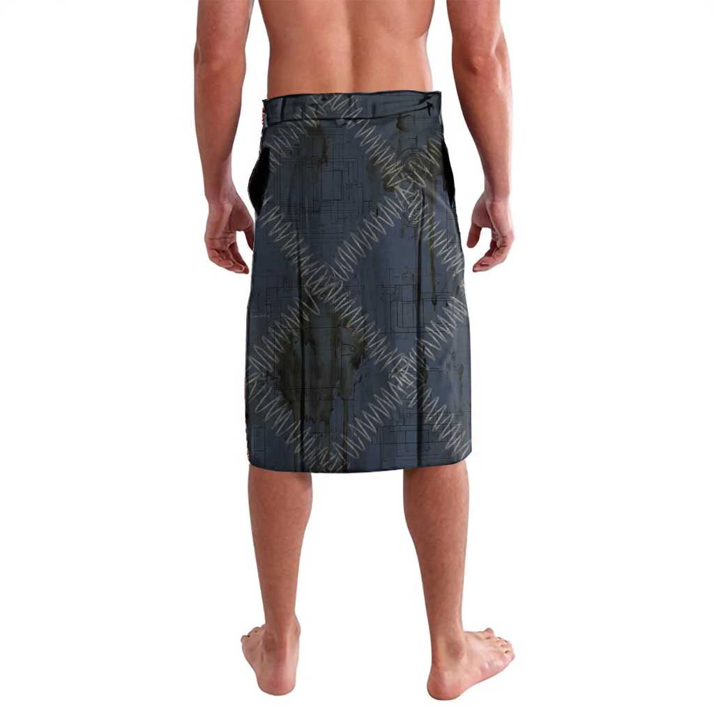 New Zealand She’ll Be Right Lavalava NZ Slang No. 8 Wire Map Pattern