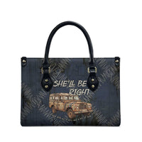 New Zealand She’ll Be Right Leather Bag NZ Slang No. 8 Wire Map Pattern