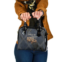 New Zealand She’ll Be Right Shoulder Handbag NZ Slang No. 8 Wire Map Pattern TS04 One Size Navy Slate - Polynesian Pride