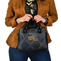 New Zealand She’ll Be Right Shoulder Handbag NZ Slang No. 8 Wire Map Pattern TS04 - Polynesian Pride