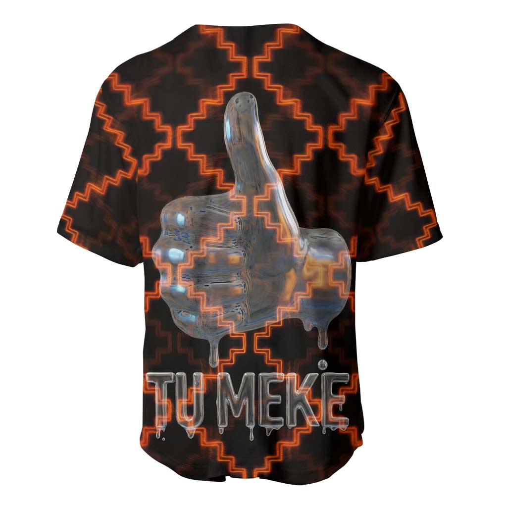 Tu Meke Maori New Zealand Slang Baseball Jersey with Glow Neon Step Style