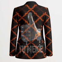 Tu Meke Maori New Zealand Slang Blazer with Glow Neon Step Style