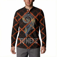 Tu Meke Maori New Zealand Slang Button Sweatshirt with Glow Neon Step Style
