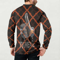 Tu Meke Maori New Zealand Slang Button Sweatshirt with Glow Neon Step Style