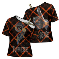 Tu Meke Maori New Zealand Slang Cross Shoulder Shirt with Glow Neon Step Style