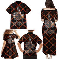 Tu Meke Maori New Zealand Slang Family Matching Puletasi and Hawaiian Shirt with Glow Neon Step Style TS04 - Polynesian Pride