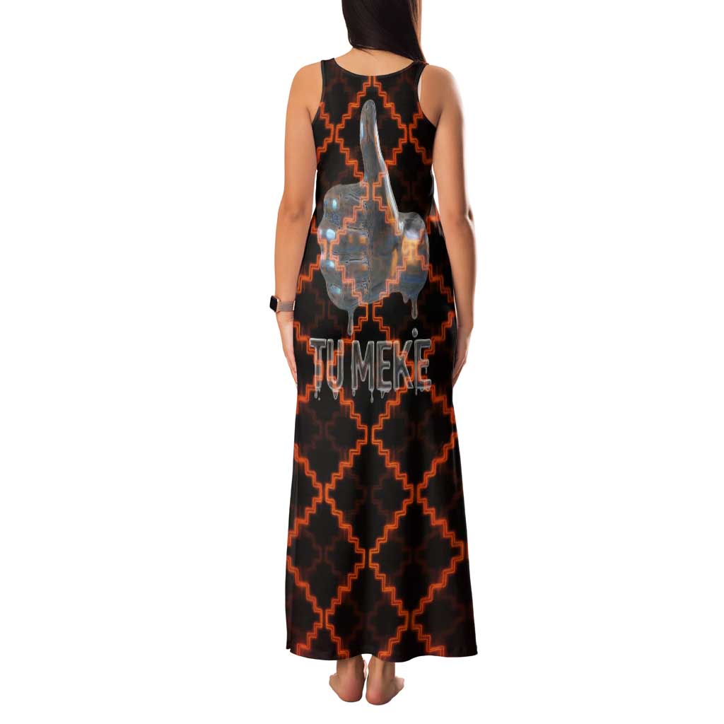 Tu Meke Maori New Zealand Slang Family Matching Tank Maxi Dress and Hawaiian Shirt with Glow Neon Step Style TS04 - Polynesian Pride