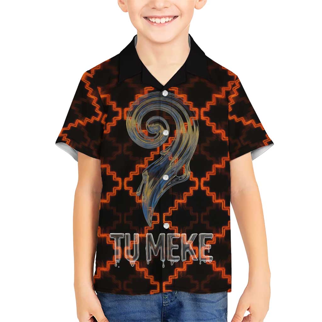 Tu Meke Maori New Zealand Slang Hawaiian Shirt with Glow Neon Step Style