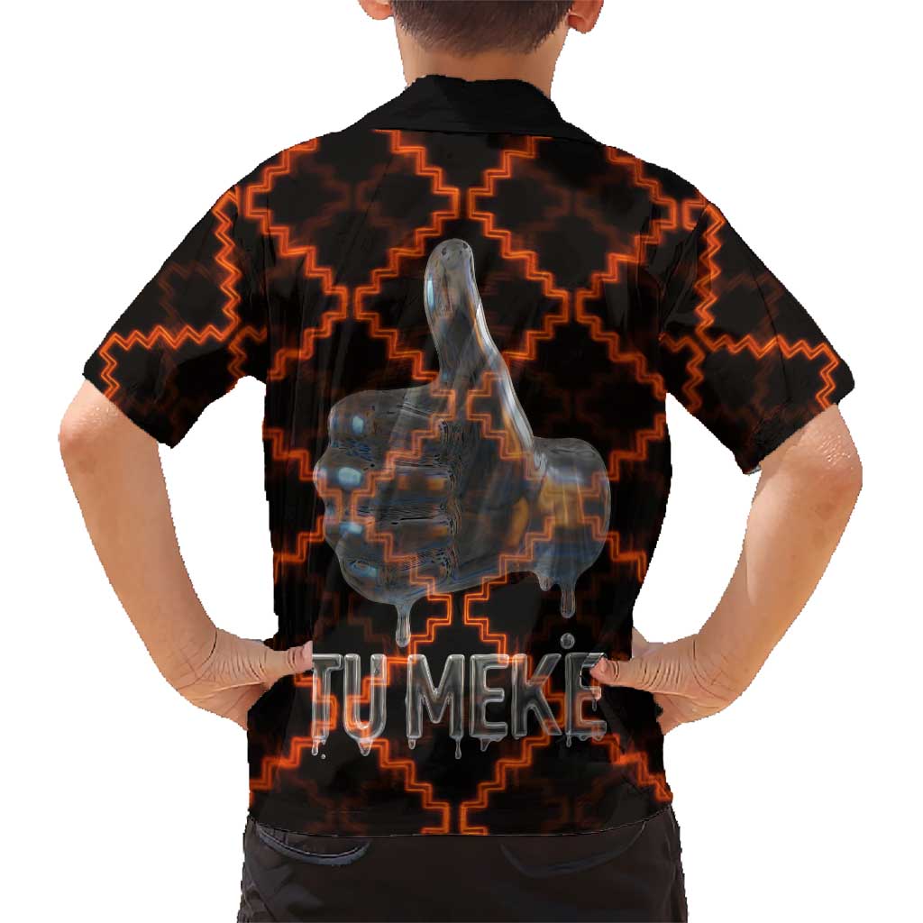 Tu Meke Maori New Zealand Slang Hawaiian Shirt with Glow Neon Step Style
