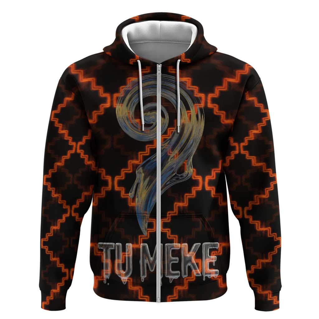 Tu Meke Maori New Zealand Slang Hoodie with Glow Neon Step Style