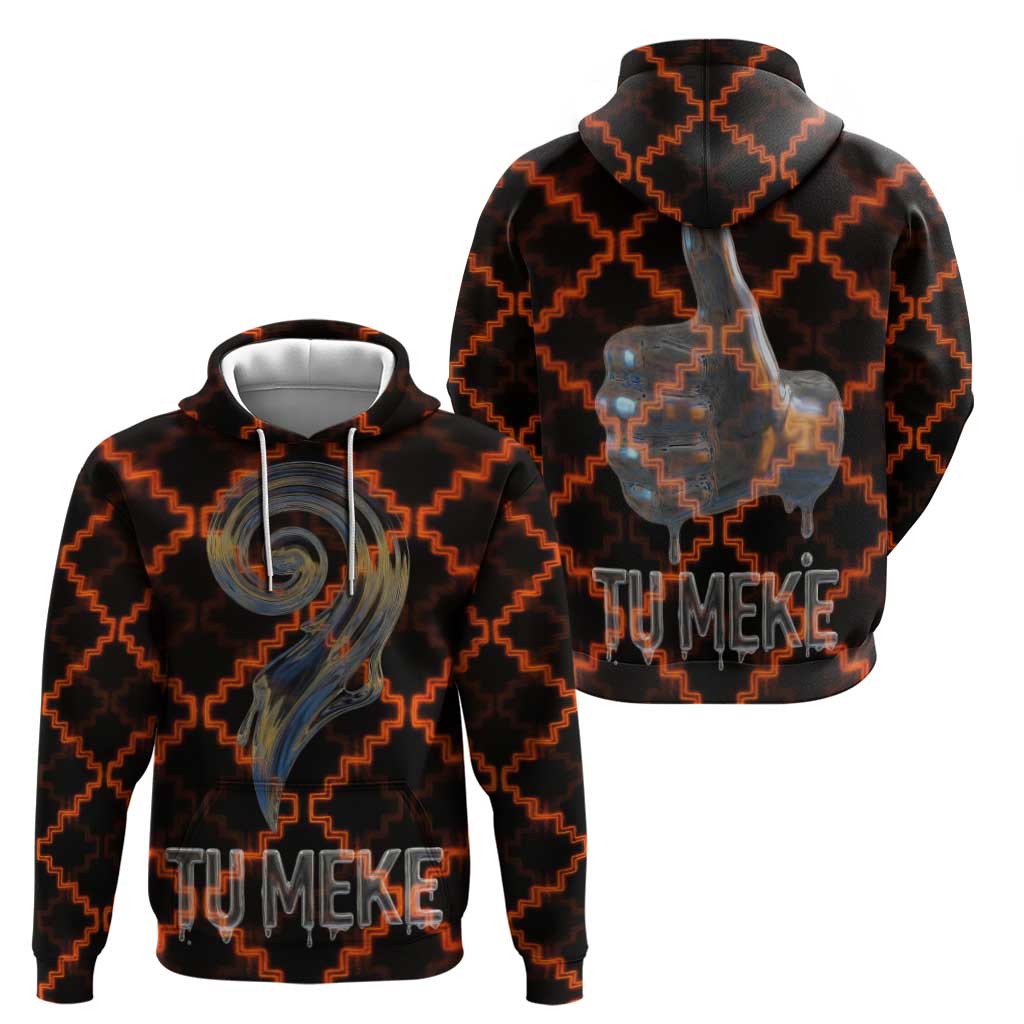 Tu Meke Maori New Zealand Slang Hoodie with Glow Neon Step Style