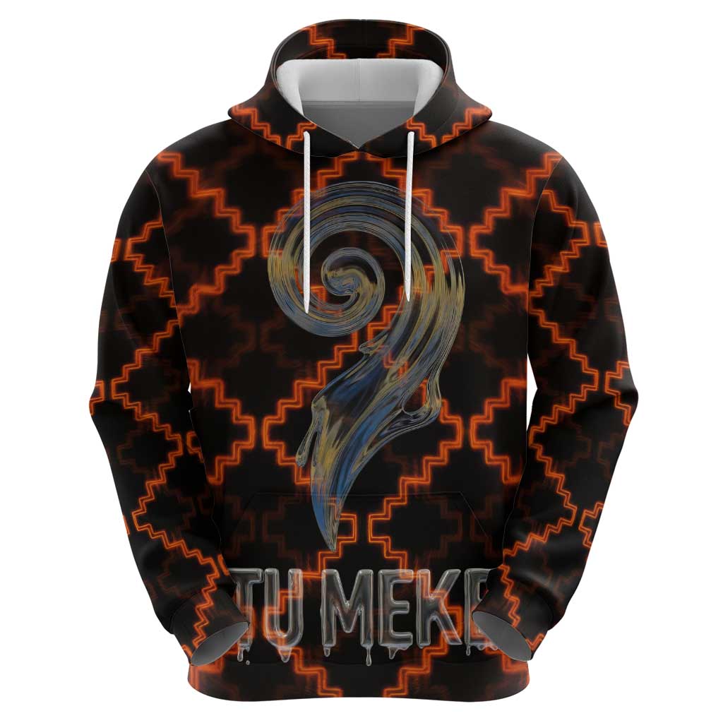 Tu Meke Maori New Zealand Slang Hoodie with Glow Neon Step Style