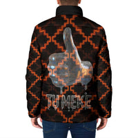 Tu Meke Maori New Zealand Slang Padded Jacket with Glow Neon Step Style TS04 - Polynesian Pride