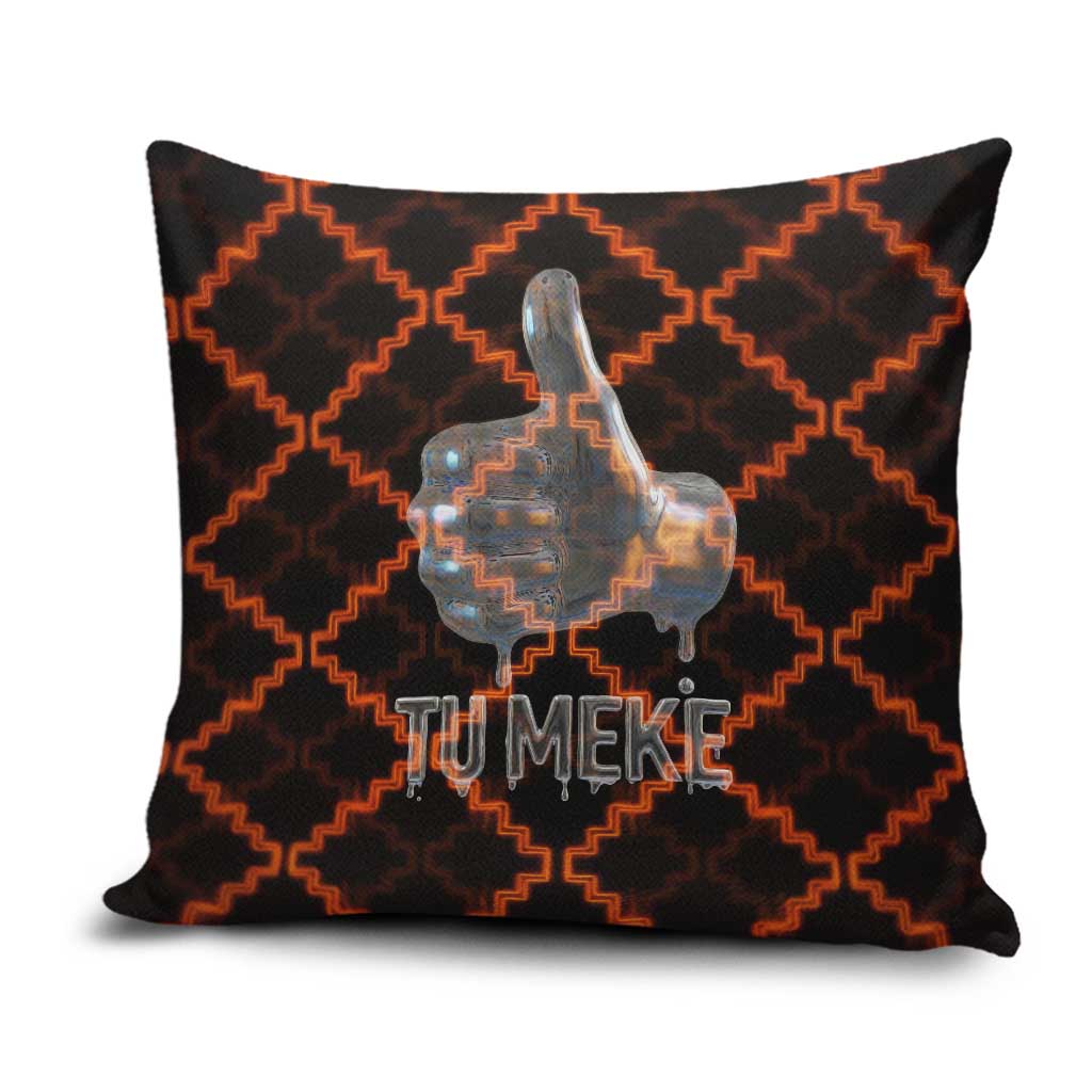 Tu Meke Maori New Zealand Slang Pillow Cover with Glow Neon Step Style