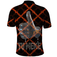 Tu Meke Maori New Zealand Slang Polo Shirt with Glow Neon Step Style