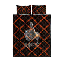 Tu Meke Maori New Zealand Slang Quilt Bed Set with Glow Neon Step Style