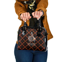 Tu Meke Maori New Zealand Slang Shoulder Handbag with Glow Neon Step Style TS04 One Size Black Orange - Polynesian Pride