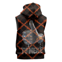 Tu Meke Maori New Zealand Slang Sleeveless Hoodie with Glow Neon Step Style TS04 - Polynesian Pride