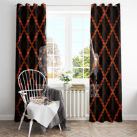 Tu Meke Maori New Zealand Slang Window Curtain with Glow Neon Step Style