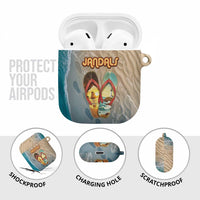Kiwi Jandal Beach Life AirPods Case New Zealand Flip Flops Ocean Wave Surf Style